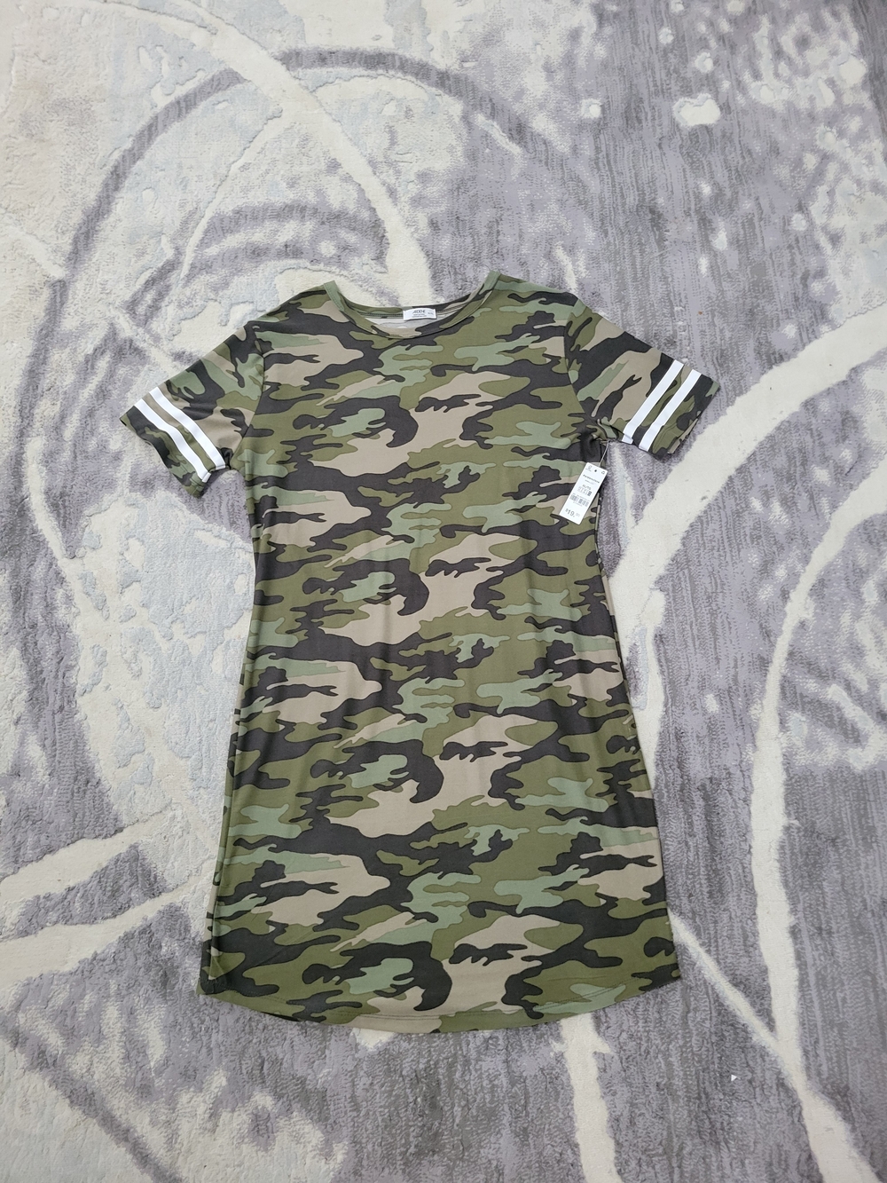 Brand New Ardene Women's Green Camouflage Short Sleeve Dress Size L